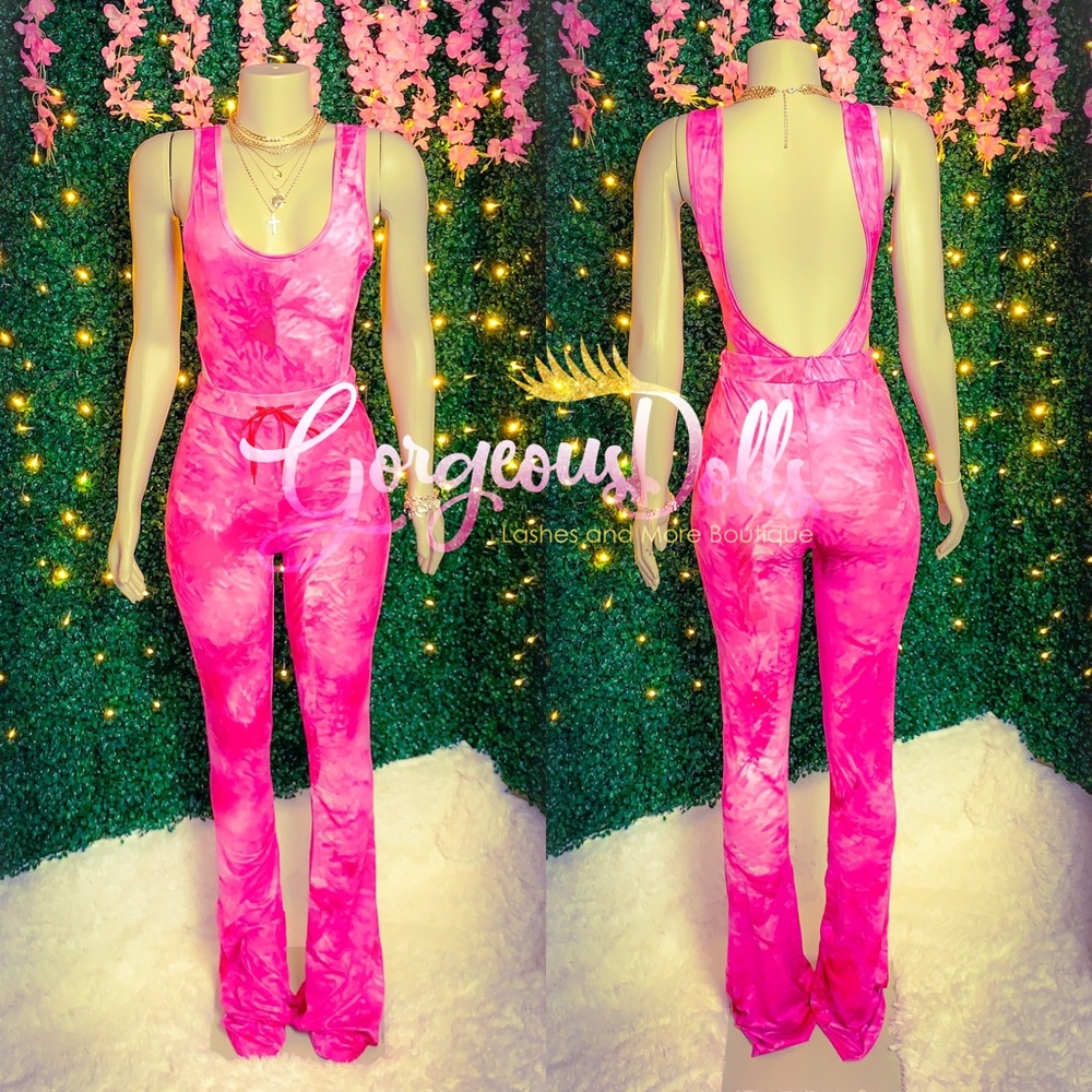 Sexy Tie Dye Two Piece Jumper Outfit